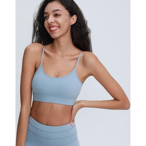 Big Backless Sports Bras Women Fitness Gym Push Up Bra Workout Vest Style Jogger Bra Thin Shoulder Straps Yoga Tops Camisole