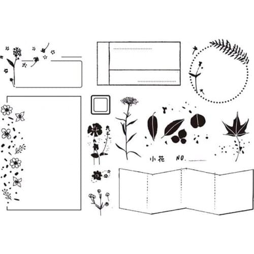 Flower pattein Clear Stamp for Scrapbooking Transparent Silicone Rubber DIY Photo Album Decor 112