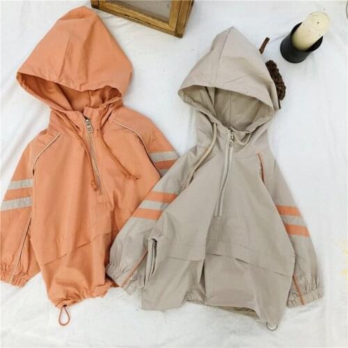 Toddler Kids Jackets Autumn New Arrival Korean Hooded Baby Girls Outwear 2 3 4 5 6 7 Years Boys Coats Children Windbreaker 2020