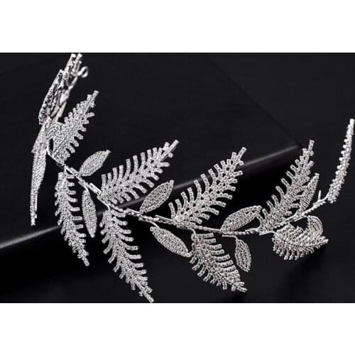 Tiaras And Crowns HADIYANA Geometric Leaves Fashion Design Party Wedding Hair Accessories Elegant Women BC4728 Corona Princesa