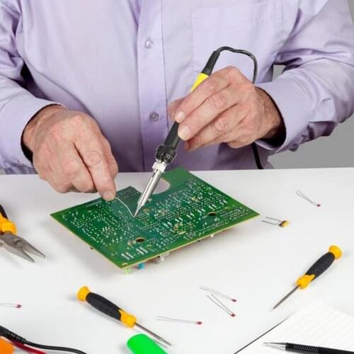 Electric Soldering Iron Temperature Control Low Energy Consumption 200-450 Centigrade Adjustable Welding Iron Pen for Circuit Bo