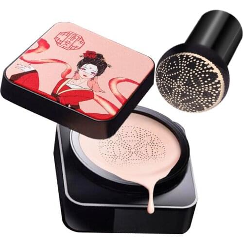 Private Label Mushroom head Air Cushion BB Cream Skin Lightening Concealer Cream Facial CC Foundation Make up Womens Cosmetics
