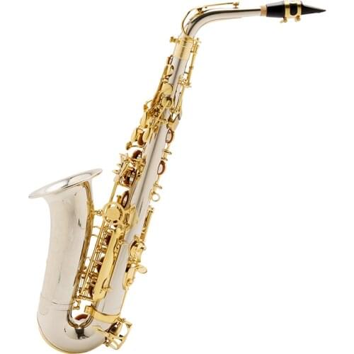 FLOLAIR FAS-796 White Brass Carved Western Instruments Alto Saxophone Wind Performance Grade E Flat Performance to play Shell