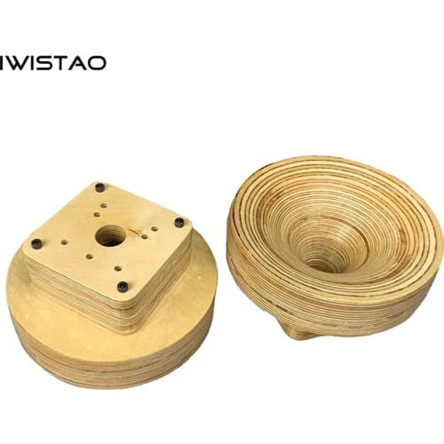 IWISTAO 1 Inch Throat Speaker Horn Circle Horn Index 1 Pair Solid Wood OD 6 Inch Birch Multilayer Board HIFI Audio DIY