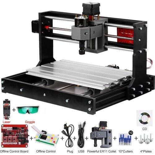 Upgrade Version CNC 3018 Pro GRBL Control DIY CNC Machine 3Axis Pcb Milling Machine Wood Router Engraver with Offline Controller