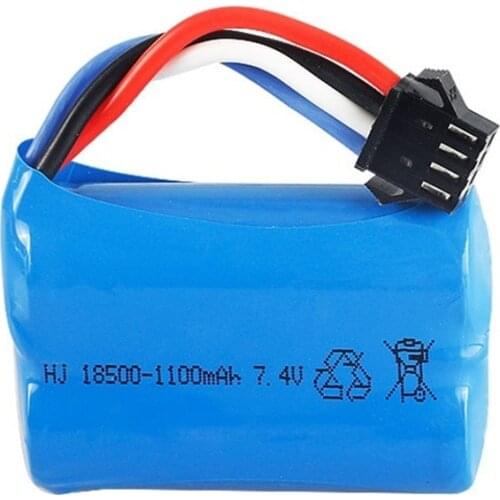 7.4V 1100mAh 18500 Li-ion battery for UDI R/C UDI001 UDI011 UDI901 Udi007 Udi002 HQ960 / 747 Venom Speed Boat Car 7.4v battery