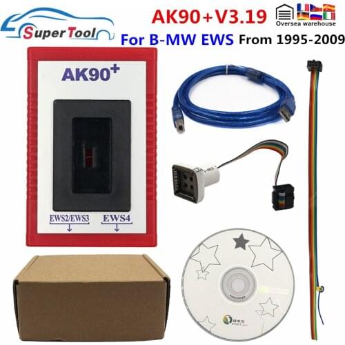 OBD2 Newest V3.19 AK90 Key Programmer Tool AK90 Auto Key Programmer Tool For BMW EWS From 1995-2005 AK90 Copy Car Keys Adapter