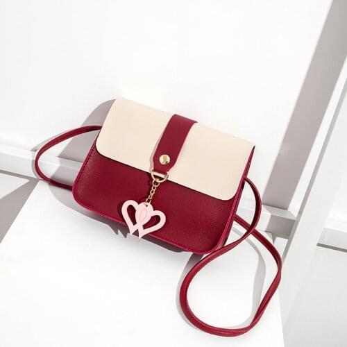 Fashion Simply PU Leather Crossbody Bag For Women Summer Solid Color Shoulder Messenger Bag Lady Pendant Travel Small Handbag