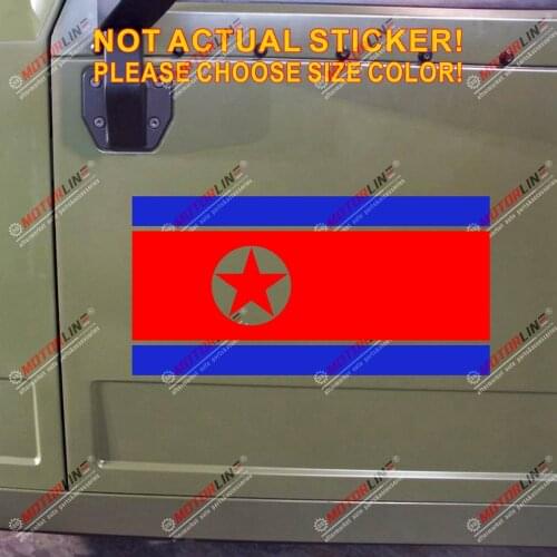Flag of North Korea Decal Sticker Car Vinyl pick size no bkgrd