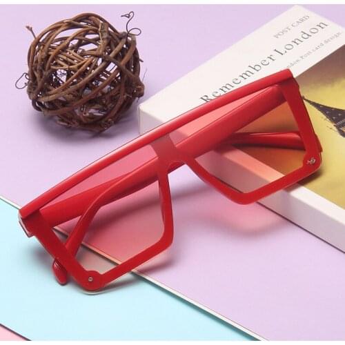 2020 Classic New Children Oversized Square Sunglasses Fashion Boys And Girls Plastic Glasses Vintage Kids Sun Glasses Uv400