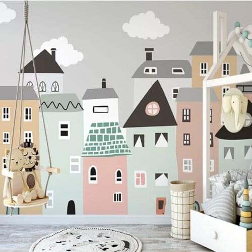 Custom 3D Cartoon Wall Wallpaper Mural Home Decor Waterfall 3D Photo Wall Paper For Children Girl Boy Bedroom Living Room
