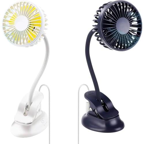 Portable Mini Clip Stroller Fan,3 Speeds Settings,Flexible Bendable Usb Rechargeable Battery Operated Quiet Desk Fan For Home,Of