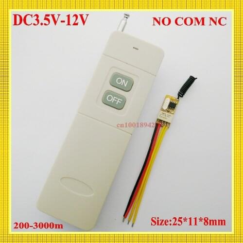200-3000m Far Distance Lithium Battery Portable Battery Remote Control Switch 3.7v 4.2v 5v 6v 7.4v 9v 12v Relay Wireless Switch