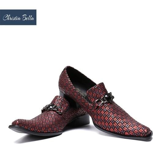 Christia Bella Luxury Brands Office Men Dress Shoes Wedding Man Shoes Oxfords Suit Shoes Man Flats Leather Shoes Zapatos Hombre