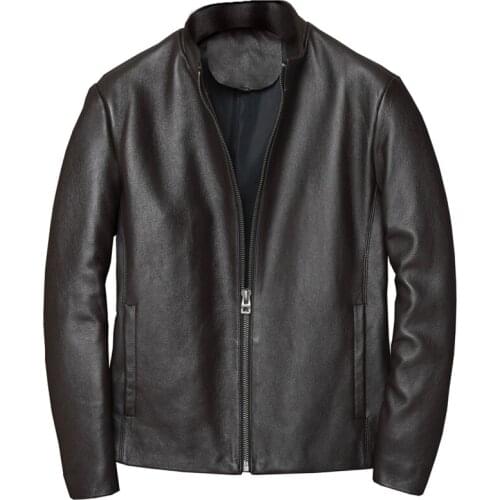 S-5XL Spring and Autumn Cowhide Coat For Men Business Casual Genuine Leather Jacket for Men European Style Mens Outwear Clothes