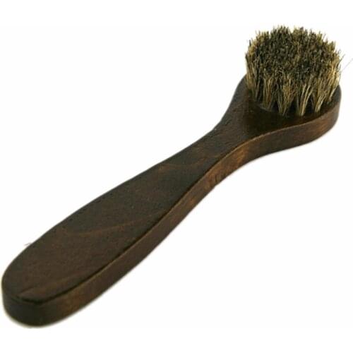 Brand New Long Wood Handle Bristle Horse Hair Brush Shoes Boot Polish Buffing Brush Care