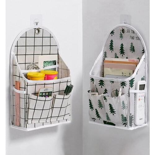 Unisex Bedside Storage Bag College Students Upper Bunk Dormitory Storage Behind The Door Wall Hanging Cloth Storage Bag