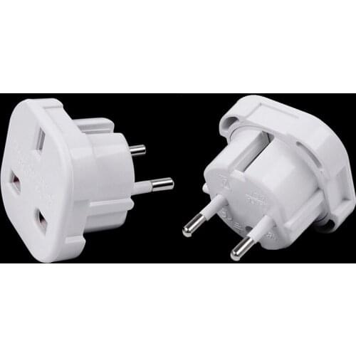 Universal Travel UK to EU Euro Plug AC Power Charger Adapter Converter Socket Black Power Plug Adaptor Connector