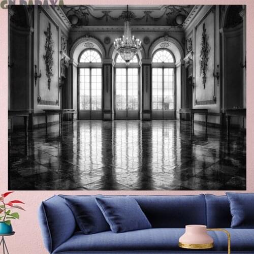 Baroque court interior tapestry Scenic Wall Hanging farmhouse decor vintage goblen landscape boheme decor Polyester Yoga mat