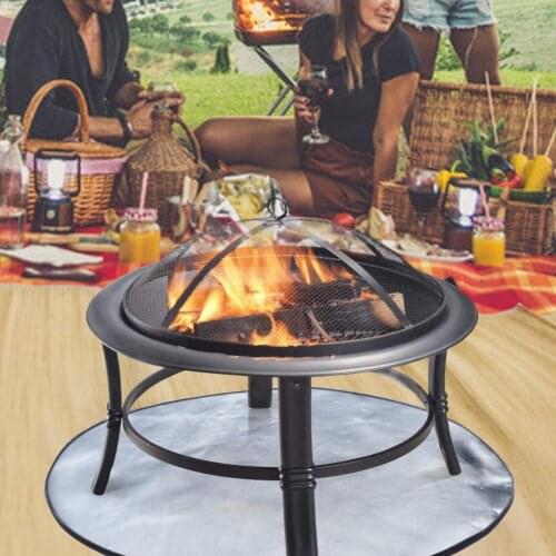 Outdoor Waterproof Fire Pit Mat Barbecue Terrace Environmental Protection Pad Barbecue Terrace Environmental Protection Pad