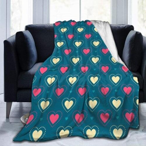 Color Love Soft Throw Blanket All Season Microplush Warm Bed Blankets Lightweight Tufted Fuzzy Flannel Fleece Throw Shawls