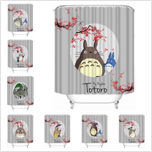 Musife Custom High Quality My Neighbor Totoro Shower Curtain Waterproof Bathroom Polyester Fabric Bathroom Curtain