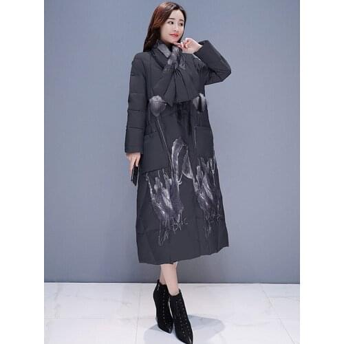 Winter Fashion Coat Female 2018 New National Wind Cotton Clothing Women Over The Knee Long Jackets Thicken Womens Long Sleeve