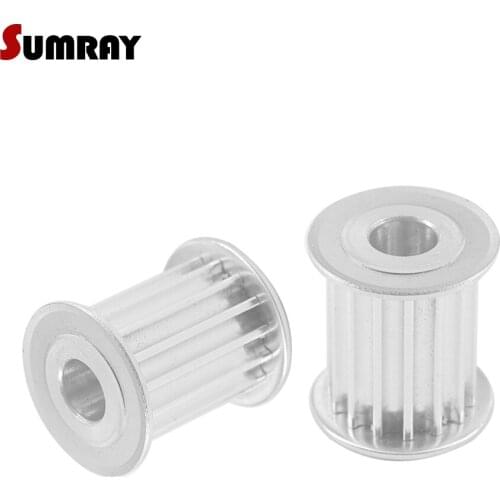 SUMRAY 5M 16T Timing Pulley 5/6/6.35/7/8/10/12mm Bore Tooth Belt Pulley 27mm Width Aluminium Pulley Wheel For Sewing Machine