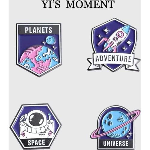 Star Pins Metal Enamel Brooches Fashion Lapel Pin Backpack Bags Badge Collection Gifts 1PC