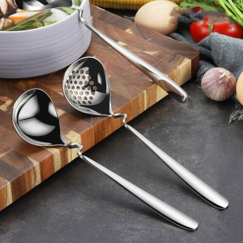 1pcs Stainless kitchen tools Steel long Soup Spoon Colander Kitchen Utensils Cooking Sets Soup Spoon kitchen accessories