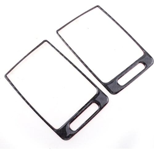 2Pcs/Set Car Black Carbon Fiber Side Air Vent Outlet Panel Cover Trim Decoration Fit For Honda CR-V 2007 2008 2009 2010 2011