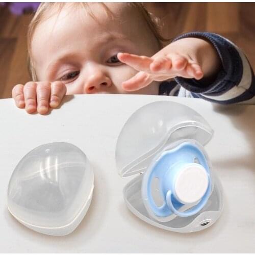 3pcs All-In-One Silica Gel Pacifier With PP Storage Box Travel Dust Cover Case Portable HOT SALES