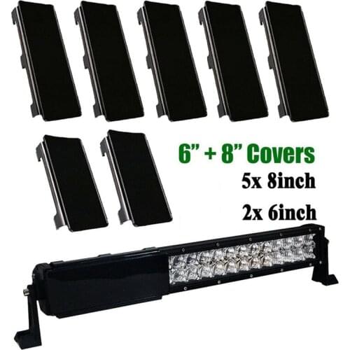 52 INCH Protective Cover Snap on Black for Straight Curved LED Light Bar Truck