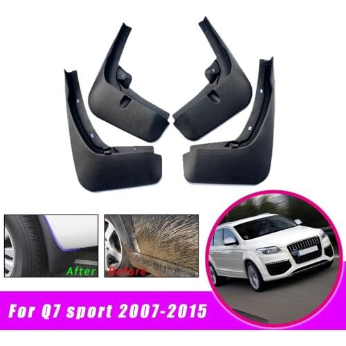 Car Mud Guards For Audi Q7 Sports 2007-2013 2014 2015 Front Rear Splash Guards Over Fender Kit Car Styling Fender Accessories