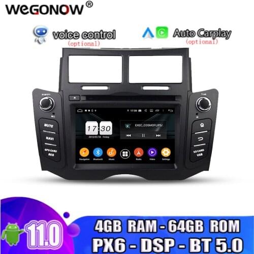 PX6 2din Android 10.0 64GB ROM Octa core For Toyota YARIS 2005- 2010 2011 Car DVD Player Wifi Bluetooth 5.0 RDS RADIO GPS Map