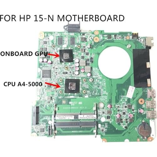 FAST SHIPPING,DA0U93MB6D0 15-N MAINBOARD FOR HP PAVILION 15-N /15T-N LAPTOP MOTHERBOARD , WITH PROCESSOR A4-5000 +GPU