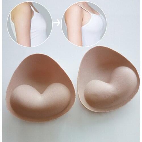 2020 Bikini Chest Pad Bikini Push Up Padded Swimsuit Bikini Small Bust Thicker Breathable Sponge Bra Pad Invisible Triangle Bra