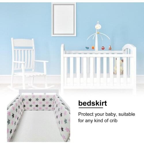 One Piece Baby Crib Fence Cotton Bed Protection Railing Bumper Cot Activity Gear Head Protector Enfant Baby Care Railing Bumper