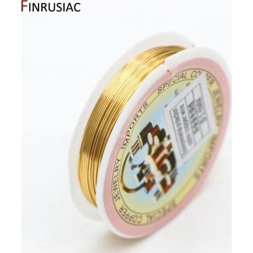 DIY Jewelry Accessories Environmental Protection Color Copper Wire For Jewellery Making 0.3/0.4/0.5/0.6/0.8mm Gold Wire Craft