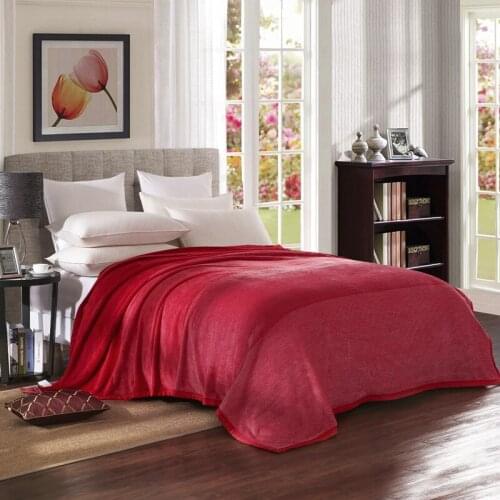 Home Textile Solid Air/Sofa/Bedding Throws Flannel Blanket Winter Warm Soft Bedsheet