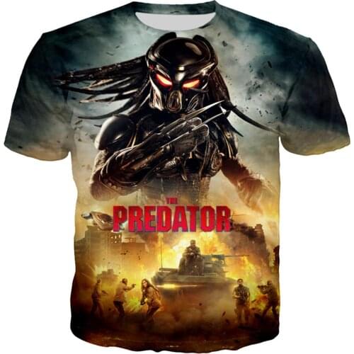 Women Men T-Shirts Predator 3D Printed Summer Casual Boys Girls Tshirts Teens Short Sleeve Harajuku Streetwear Horror Movie Tops