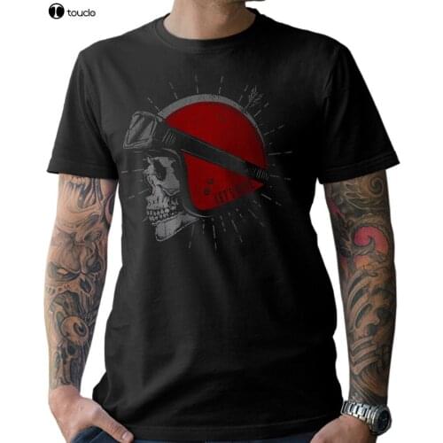 T Shirt Skull Biker Oldschool Motorcycle Shirt Moto Mc Live 2019 ManS Op Neck Designer Adults Casual Tee Shirt Fitted T Shirts