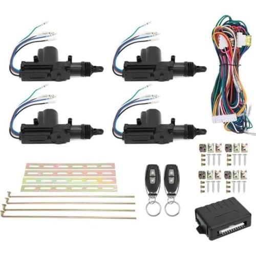 Central Lock Kit Remote Control Keyless Entry System 12V W/LED Indicator with 2 Controllers Auto accessories