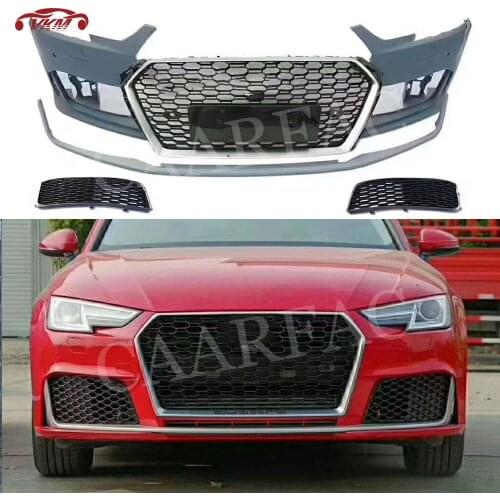 PP body kit auto front bumper Rear diffuser for Audi A4 RS4 2016 2017 2018