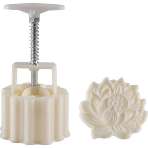 Mooncake Mold Mid-Autumn Festival Hand-Pressure Flower Moon Cake Mould 125/150g DIY Decoration Mooncake Press Molds