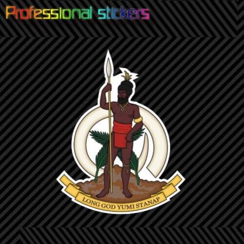 Ni-Vanuatu Coat of Arms Sticker Decal Self Adhesive Vinyl Vanuatu Flag VUT VU Stickers for Cars, Bicycles, Laptops, Motos