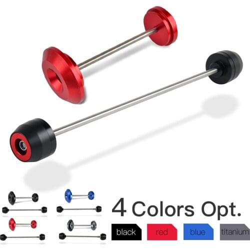 NICECNC Motorcycle Aluminum Delrin Motorcycle Front Rear Axle Sliders for BMW R 1200R RS 1250R