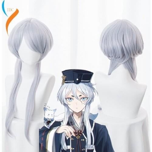 2019 New Game Touken Ranbu Online Hakusan Yoshimitsu Wig Cosplay Heat Resistant Synthetic Hair Wig+ Wig Cap