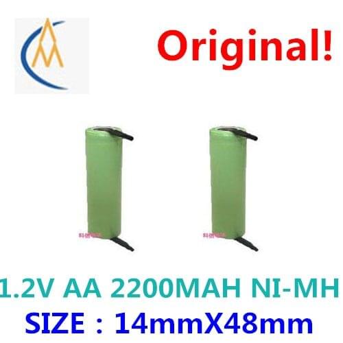 2PCS Brand new authentic # 1.2 VAA2200MAH5 rechargeable battery with a welding general in electric razor toothbrush toy