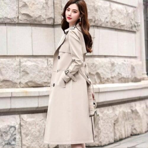 Nowsaa Women's Double Breasted Trench Coats